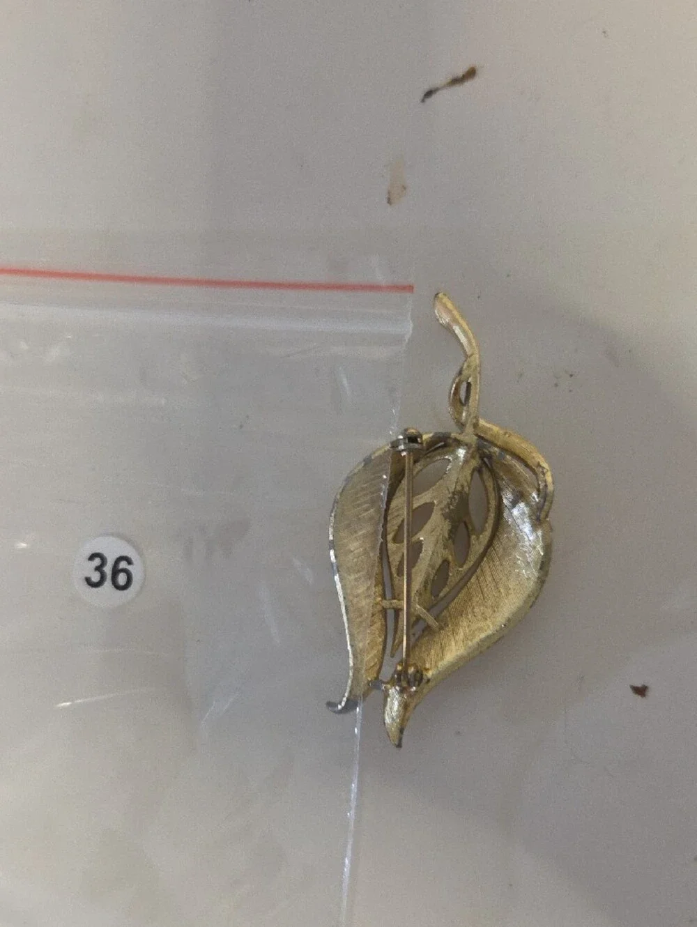 Gold Leaf-Style Women's Brooch - Gold Tone 2.5 In.